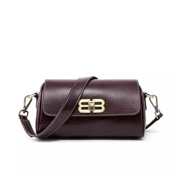 Женская сумка через плечо из натуральной кожи, первый слой из коровьей кожи, сумка подмышкой QSL2588 чёрный