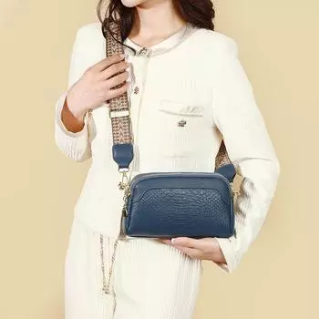 Женская сумка через плечо из натуральной кожи, сумки через плечо, однотонная сумка-мессенджер из коровьей кожи