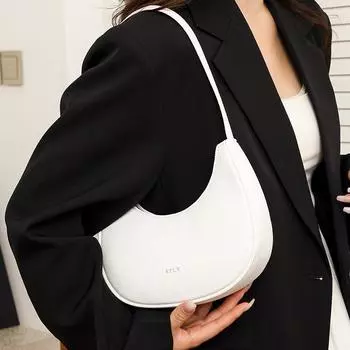 Женская сумка через плечо из натуральной коровьей кожи, сумка-мессенджер в форме полумесяца