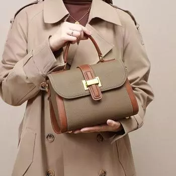 Женская сумка через плечо из натуральной кожи, летняя стильная женская сумка через плечо One Size серый