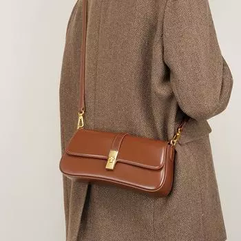 Женская сумка через плечо из натуральной кожи, сумки через плечо, высококачественная сумка-тоут для девочек, багет