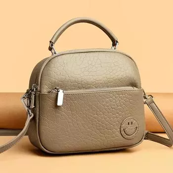 Женская сумка через плечо из натуральной кожи, высококачественная сумка через плечо с каменным узором, роскошная, однотонная, модная, женская