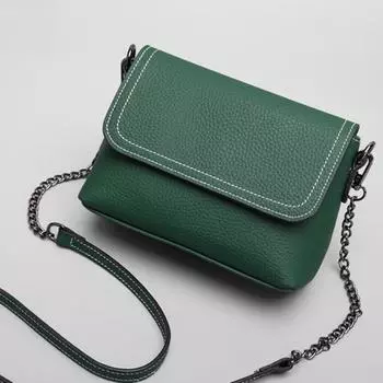 Женская сумка через плечо из натуральной кожи, летняя маленькая сумка Crossspan зелёный