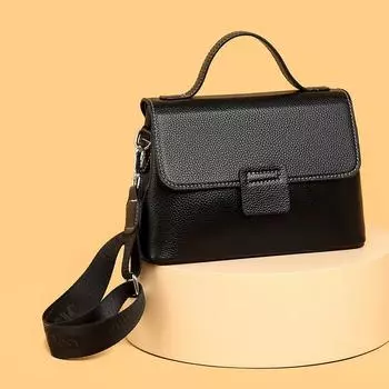 Женская сумка через плечо из натуральной кожи первого слоя из коровьей кожи, модная, вместительная, с широким плечевым ремнем, косая сумка Span, трендовая сумка белый