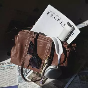 Женская сумка через плечо из натуральной коровьей кожи: Высококачественная, вместительная сумка через плечо для поездок на работу