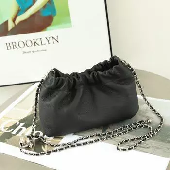 Женская сумка через плечо из натуральной кожи Cloud с отделкой в виде золотого шара 20x9x15cm