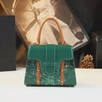 Женская сумка через плечо из натуральной кожи весна/осень 2025 года — модная и повседневная