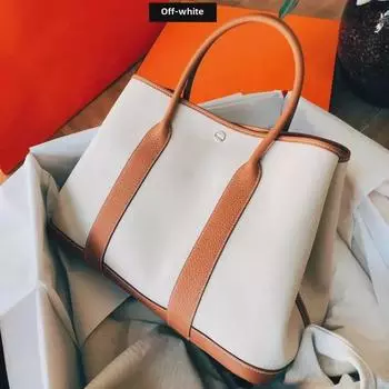 Женская сумка через плечо из натуральной кожи 2024 года — большая, простая, модная, садовая сумка