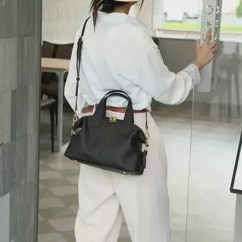 Женская сумка через плечо из натуральной кожи большой вместимости - 2024 Осень/Зима Сумка из коровьей кожи TOGO