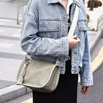 Женская сумка через плечо из натуральной коровьей кожи, модная, простая, высококачественная, сумка на одно плечо, сумка через плечо One Size