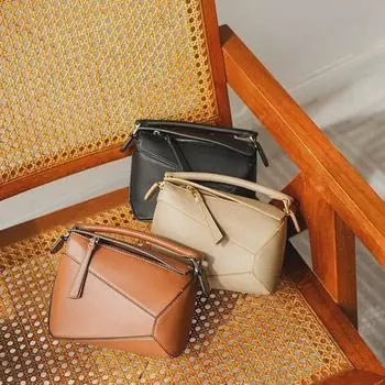 Женская сумка через плечо из натуральной кожи в стиле ретро с большой емкостью