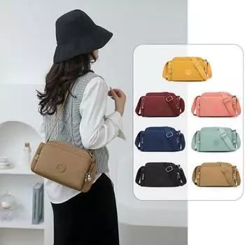 Женская сумка через плечо из нейлона с водоотталкивающим покрытием чёрный