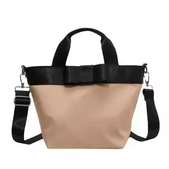 Женская сумка через плечо из плотной ткани Оксфорд с застежкой-молнией, модная тенденция, женская сумка через плечо большой емкости чёрный