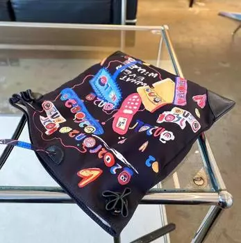 Женская сумка через плечо из телячьей кожи с принтом, маленькая, дизайнерская, с большой емкостью + стиль Ins 30x1x32cm