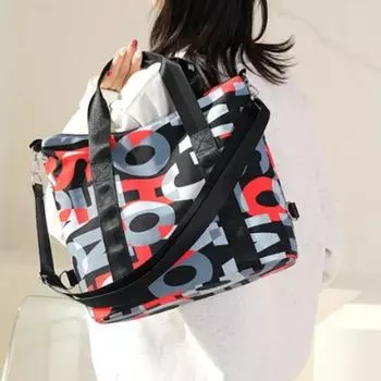 Женская сумка через плечо из водонепроницаемого нейлона, модная, высокого качества, с большой вместимостью, женская дорожная сумка через плечо с верхней ручкой