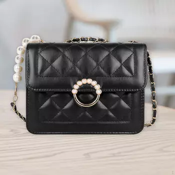 Женская сумка через плечо Элегантная цепочка Crossbody для поездок на работу и покупок Весна White 19cmx5cmx15cm