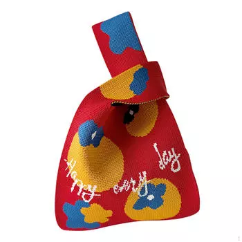 Женская сумка через плечо, кошелек, тоут, элегантная сумка, модная хурма, вязаная