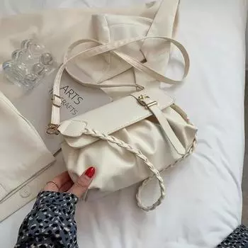 Женская сумка через плечо, кожаная, модная, роскошная, дизайнерская, женская, модная, подмышечная, женская, белая, подмышечные сумки