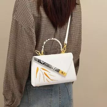 Женская сумка через плечо кожаная сумка весна лето высококачественная текстура нежная нишевая маленькая квадратная сумка