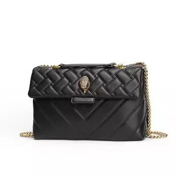 Женская сумка через плечо Kurt Geiger Eagle Head с цепочкой чёрный