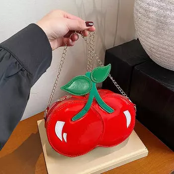 Женская сумка через плечо, легкая вишневая сумка-кошелек, дизайнерский кошелек через плечо