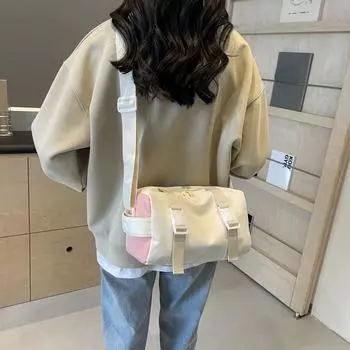 Женская сумка через плечо, маленькая простая нейлоновая сумка-мессенджер, повседневная маленькая сумка, сумка унисекс для пожилых людей, кошельки для денег, сумка через плечо чёрный