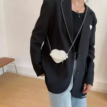 Женская сумка через плечо, маленькая, с металлической цепочкой, однотонная, из искусственной кожи, повседневная