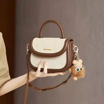 Женская сумка через плечо, маленькая сумка на весну/лето, кожаные сумки, подходящие по цвету, сумка-седло