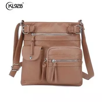 Женская сумка через плечо многофункциональная маленькая квадратная сумка европейская и американская модная переносная сумка через плечо коричневый