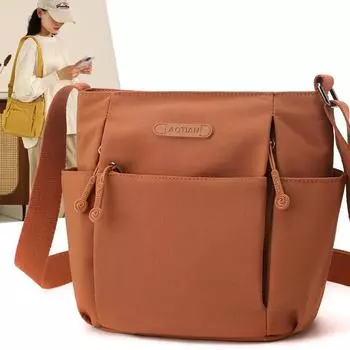 Женская сумка через плечо, многосекционная, легкая сумка через плечо белый