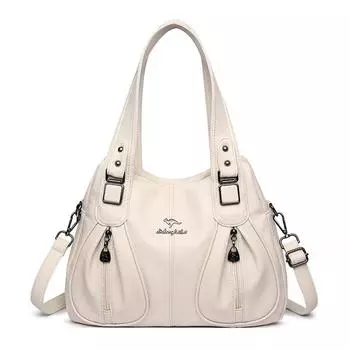 Женская сумка через плечо Многосекционная женская сумка большой вместимости Сумка-мессенджер чёрный