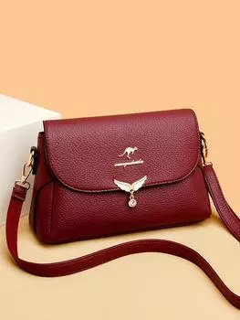 Женская сумка через плечо, модная атмосфера, сумка-мессенджер, женская большая вместимость, женская сумка для мам из мягкой кожи красный