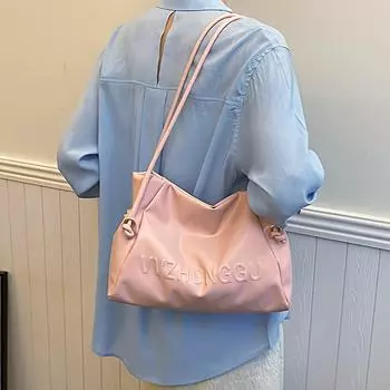 Женская сумка через плечо, модная мягкая сумка из искусственной кожи большой вместимости, модная сумка для повседневного и повседневного использования хаки