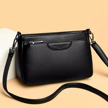Женская сумка через плечо, модная сумка для мам среднего возраста, повседневная универсальная сумка через плечо для женщин чёрный