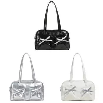 Женская сумка через плечо, модная сумка из искусственной кожи для отпуска и путешествий (черный)