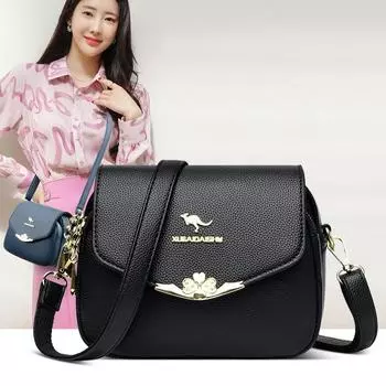 Женская сумка через плечо, модная сумка-мессенджер, женская мягкая кожаная сумка, сумка для мамы, маленькая квадратная сумка красный