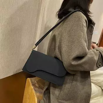 Женская сумка через плечо Модная женская диагональная сумка через плечо для женщин Ретро сумка через подмышку Кошелек и сумки one size чёрный