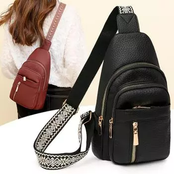 Женская сумка через плечо, мягкая кожаная нагрудная сумка, винтажная сумка через плечо хаки