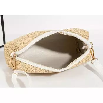 Женская сумка через плечо, мягкая тканая соломенная сумка на плечо, женская летняя пляжная сумка хаки