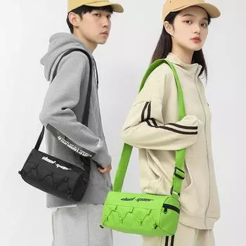 Женская сумка через плечо Мужская сумка через плечо для фитнеса Спортивная сумка-подушка чёрный