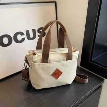 Женская сумка через плечо на молнии для отдыха, модная женская однотонная холщовая маленькая сумка-мессенджер, сумки для работы и учебы для женщин