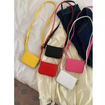 Женская сумка через плечо на молнии, удобная многоцветная маленькая сумка для карт, переносная сумка-мессенджер для женщин чёрный