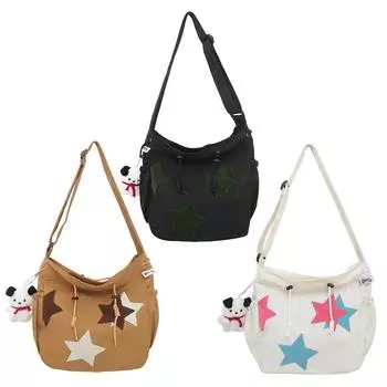 # Женская сумка через плечо на шнурке с верхней ручкой Сумка-мессенджер Студенческая дорожная B хаки