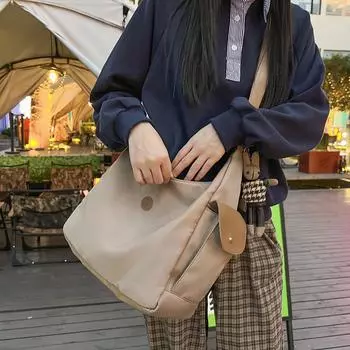 Женская сумка через плечо, нейлоновая сумка для пельменей большой вместимости, сумка для покупок Moon Bag чёрный