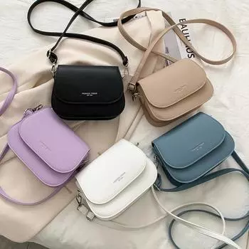 Женская сумка через плечо, новая однотонная модная сумка-перевертыш в стиле ретро, повседневная простая сумка через плечо