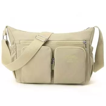 Женская сумка через плечо однотонная нейлоновая легкая водонепроницаемая сумка для мамы хаки