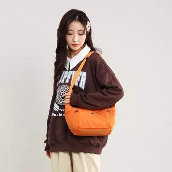 Женская сумка через плечо, однотонная сумка для поездок на работу, студенческая сумка через плечо оранжевый