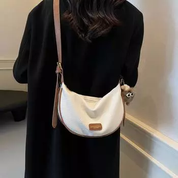 Женская сумка через плечо, однотонная винтажная сумка через подмышку, сумка через плечо серебряный