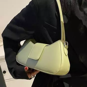 Женская сумка через плечо подмышкой, модная, темпераментная, однотонная, дикая, с верхней ручкой, трендовая, новая летняя женская маленькая квадратная упаковка