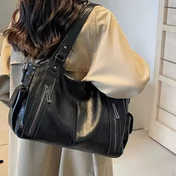 Женская сумка через плечо повседневная через плечо для поездок на работу на природу путешествия свидания чёрный